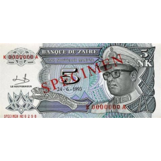 P48S Zaire - 5 N. Makuta Year 1993